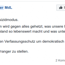 Ralf Stadler beschwert sich über seine Beobachtung durch den Verfassungsschutz